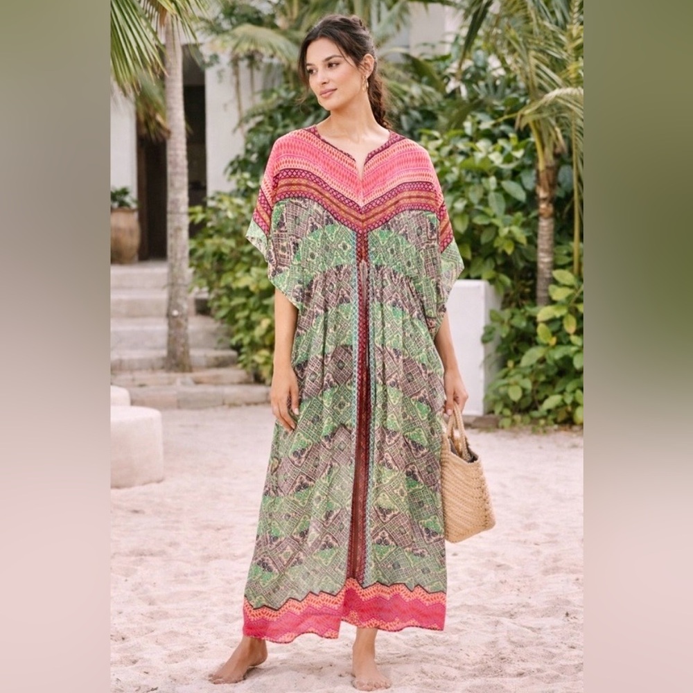ANTHROPOLOGIE Vanessa Virginia Chama Kaftan - Picture 2 of 14
